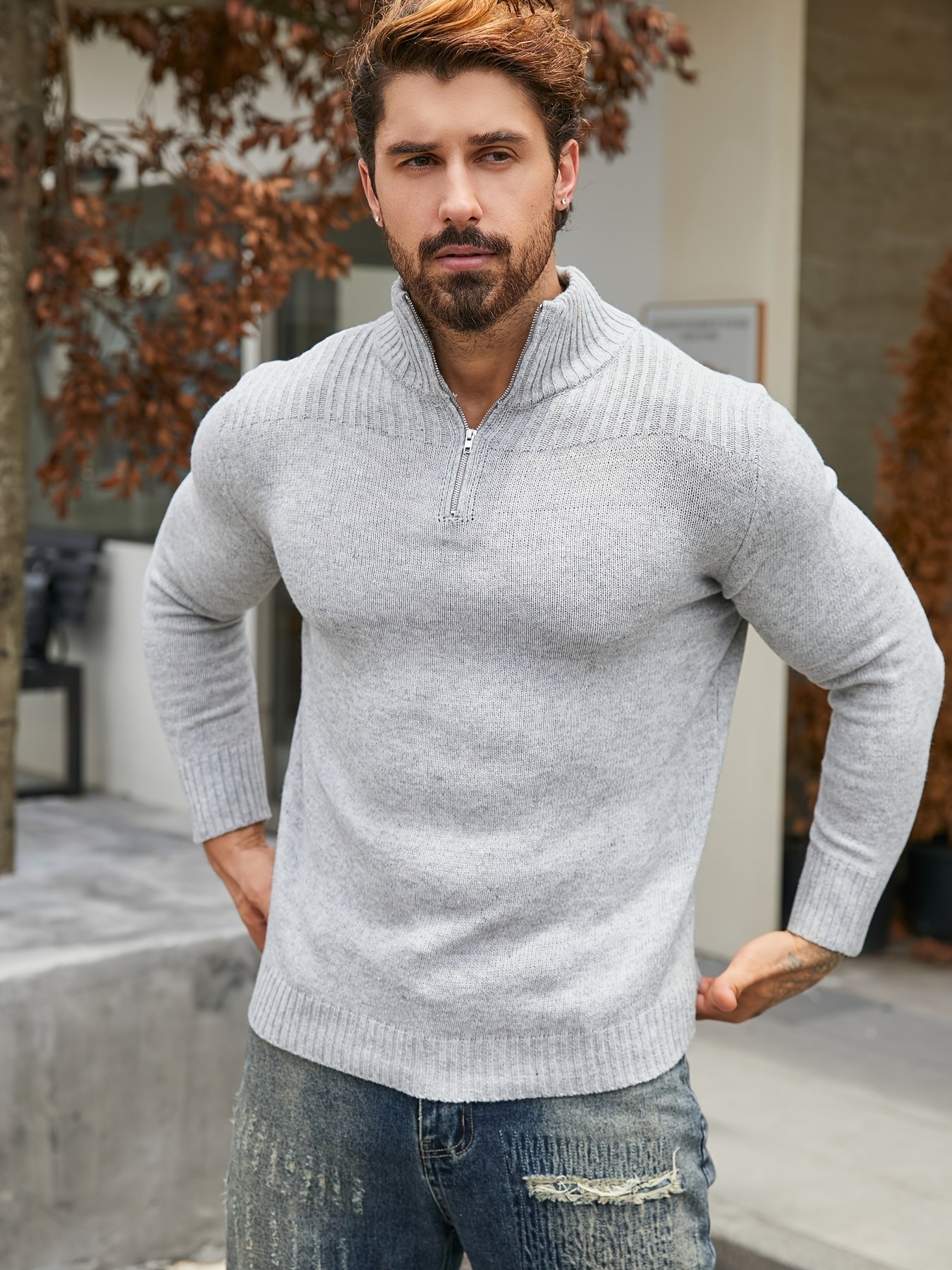 Pull col roulé homme – Pull classique en laine doux et chaud pour hiver