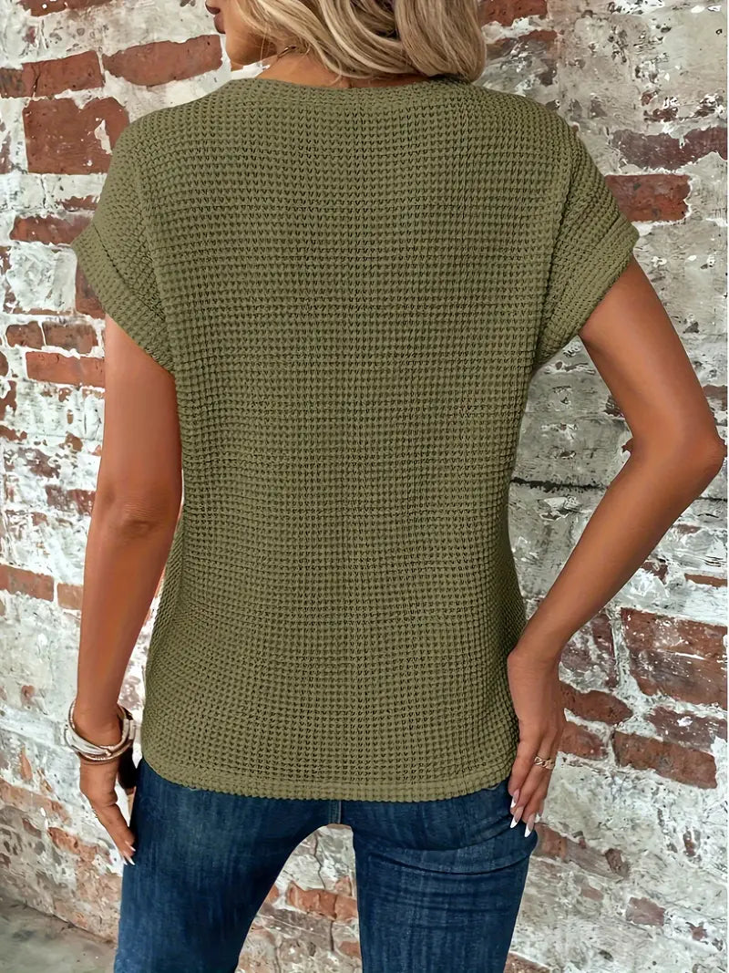 Pull en tricot décontracté femme – Haut confortable en maille doux et léger