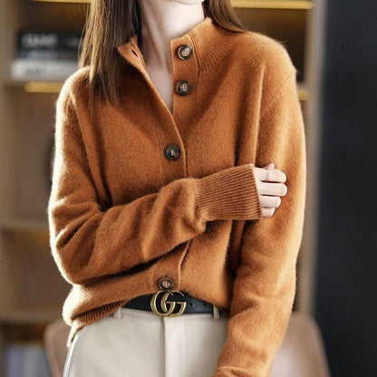 Cardigan confortable femme – Cardigan en tricot doux et élégant pour l'hiver