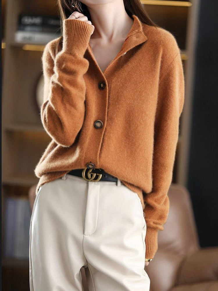 Cardigan confortable femme – Cardigan en tricot doux et élégant pour l'hiver