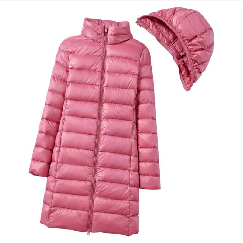 Doudoune longue femme – Manteau chaud et élégant en duvet pour hiver