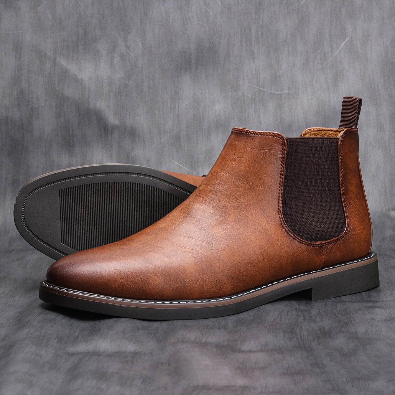 Bottes montantes homme – Bottes en cuir élégantes et confortables pour hiver