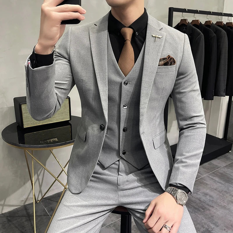 Tenue habillée homme – Ensemble élégant en tissu léger pour soirées