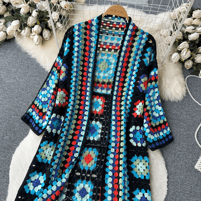 Gilet en crochet fleuri femme – Gilet léger et élégant pour l'été chic