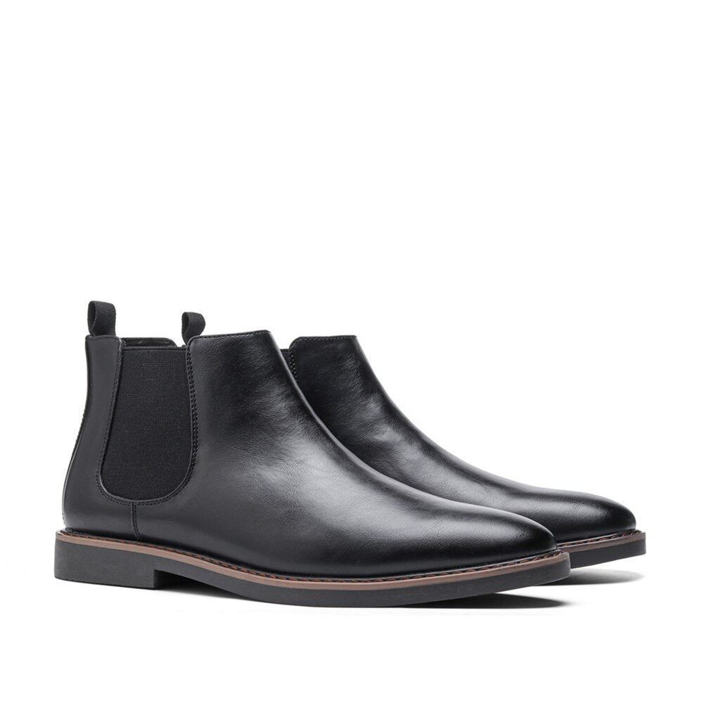 Bottes montantes homme – Bottes en cuir élégantes et confortables pour hiver