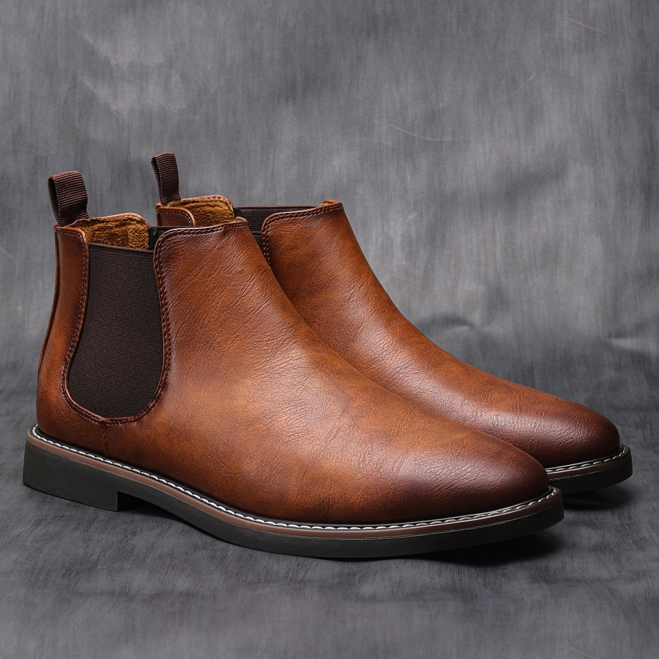 Bottes montantes homme – Bottes en cuir élégantes et confortables pour hiver