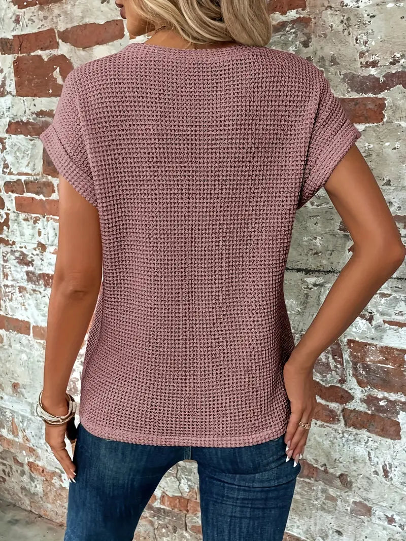 Pull en tricot décontracté femme – Haut confortable à manches longues et doux