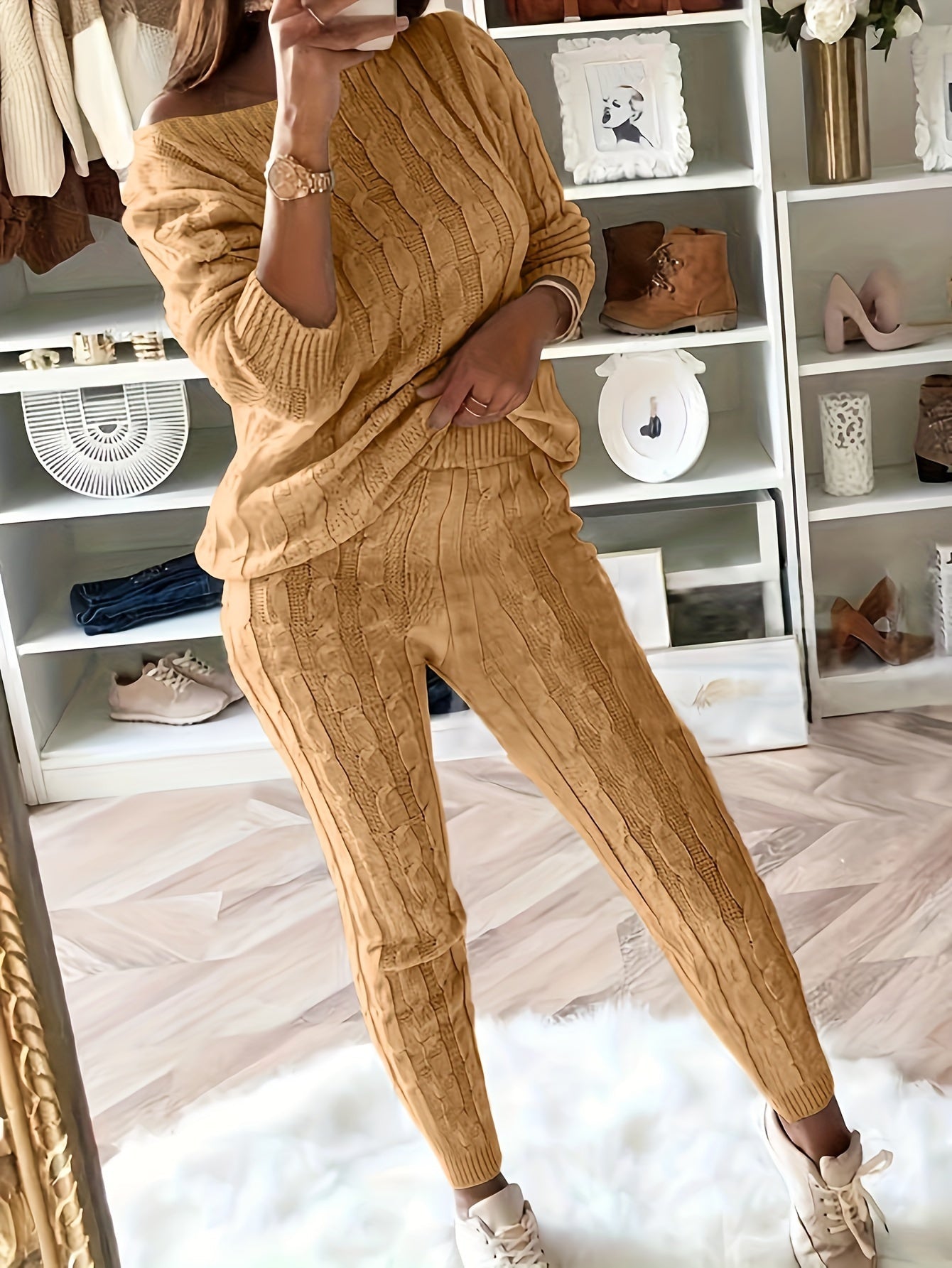 Ensemble confortable femme – Tenue décontractée en coton doux et stylée