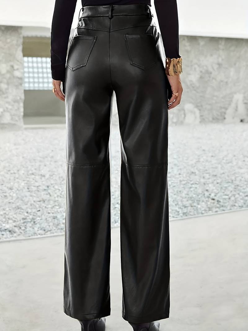 Pantalons femme à jambe droite – Pantalon élégant en tissu léger pour toutes occasions