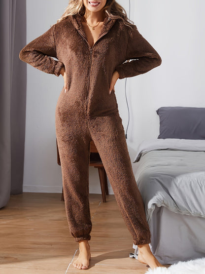 Combinaison femme avec capuche – Tenue décontractée en coton doux et stylée