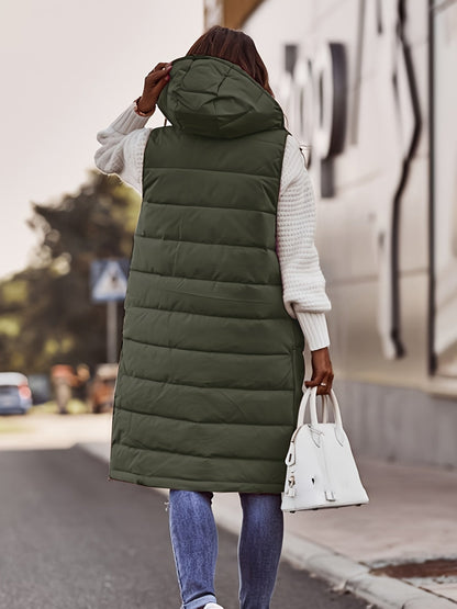 Women's Long Summer Coat – Elegant Sleeveless Lightweight Jacket for Warm Weather