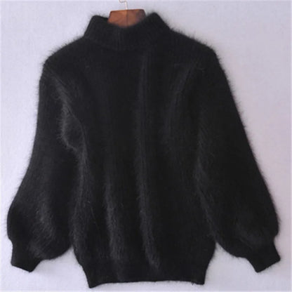 Pull en peluche doux femme – Pull confortable en peluche pour hiver chic