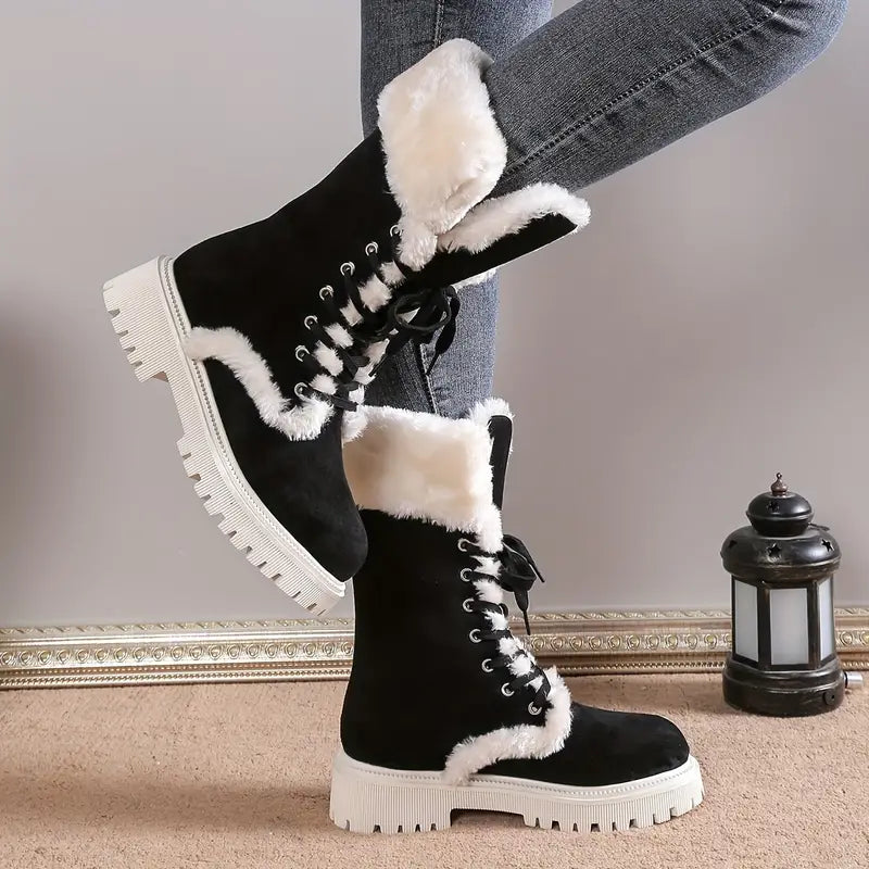 Bottes à la mode femme – Bottes élégantes en cuir pour automne et hiver