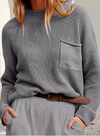 Pull classique femme – Pull en laine doux et confortable pour hiver chic