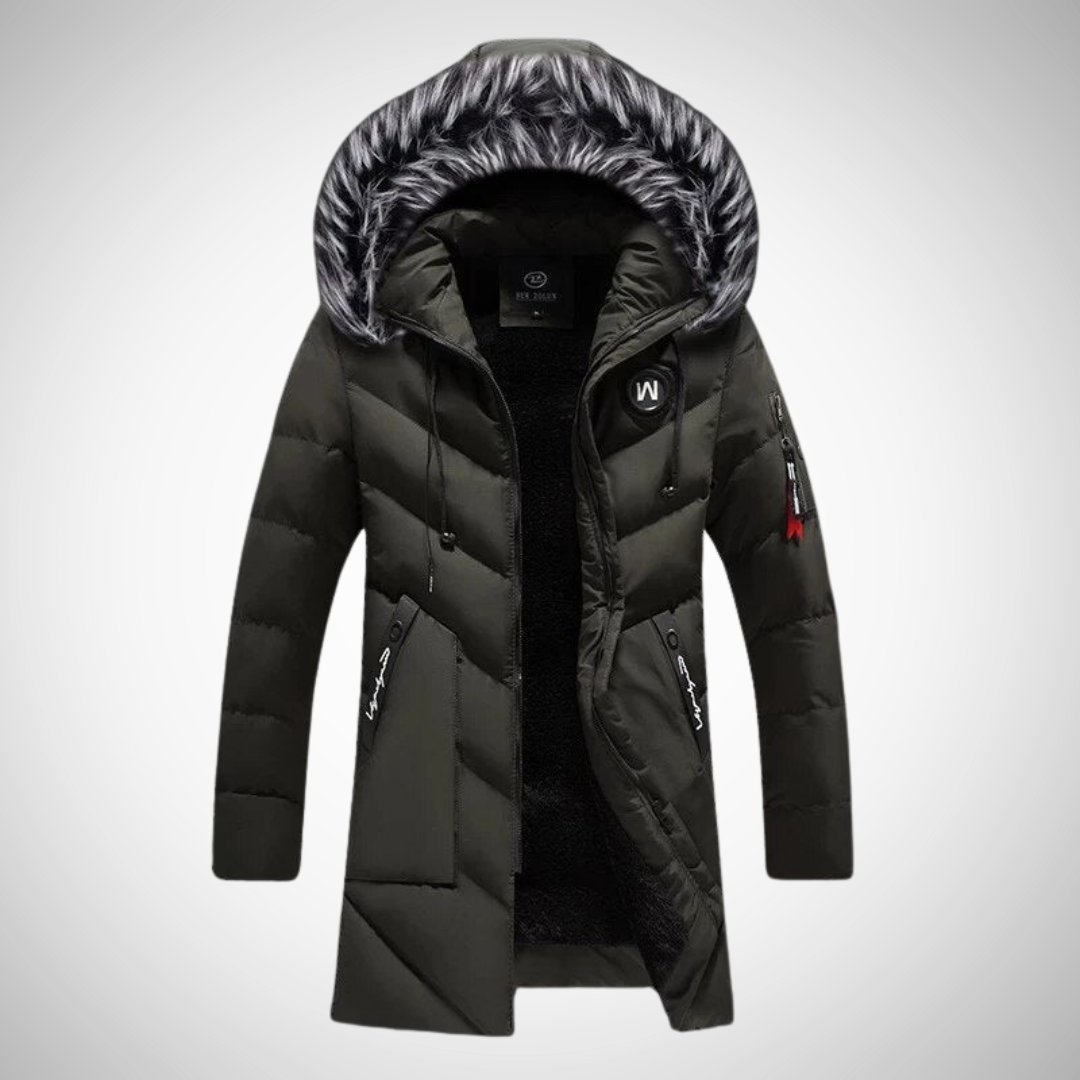 Manteau d'hiver homme – Veste chaude en laine avec capuche et coupe moderne