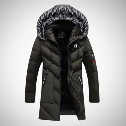 Manteau d'hiver homme – Veste chaude en laine avec capuche et coupe moderne