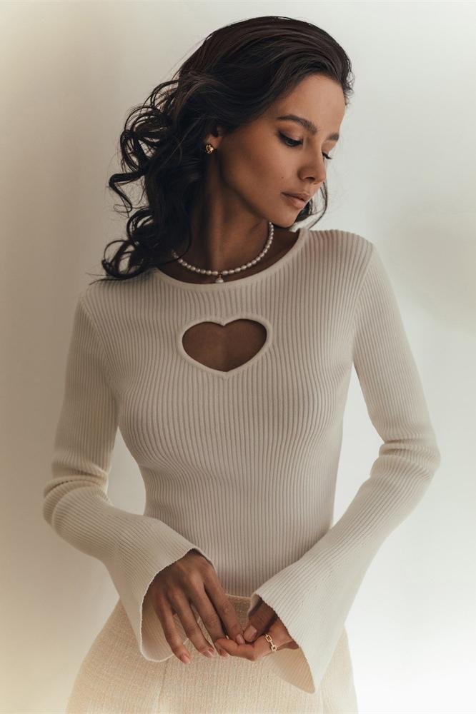 Pull en tricot femme – Pull chic à manches longues en laine doux et élégant