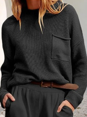 Pull classique femme – Pull en laine doux et confortable pour hiver chic