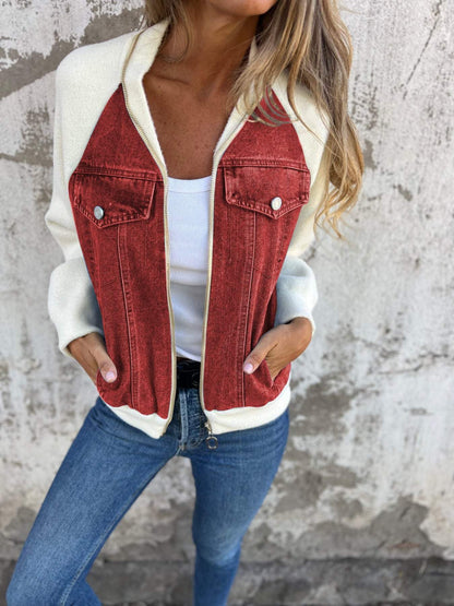 Veste en denim femme – Veste moderne coupe ajustée pour look décontracté chic