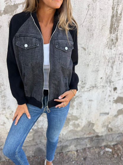 Veste en denim femme – Veste moderne coupe ajustée pour look décontracté