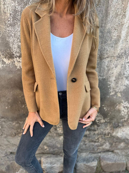 Blazer femme à un bouton – Veste élégante pour bureau et occasions spéciales