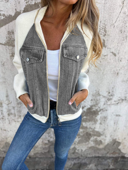 Veste en denim femme – Veste moderne coupe ajustée pour look décontracté