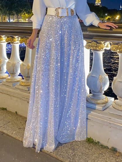 Robe de soirée femme – Robe élégante avec paillettes pour cérémonie chic