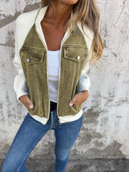 Veste en denim femme – Veste moderne coupe ajustée pour look décontracté chic