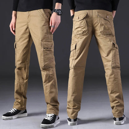 Pantalon cargo homme – Pantalon décontracté en coton léger avec poches pratiques