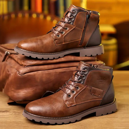 Bottes en cuir homme – Bottes à fermeture éclair élégantes et confortables