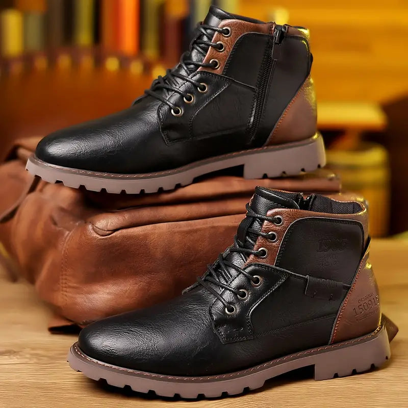 Bottes en cuir homme – Bottes à fermeture éclair élégantes et confortables