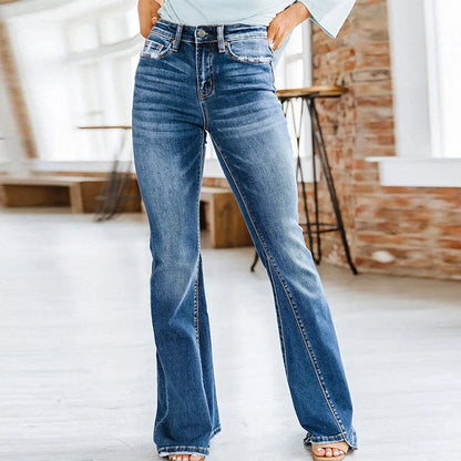 Jeans larges femme – Jean décontracté en denim léger, coupe ample et tendance