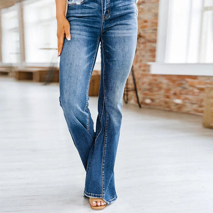 Jeans larges femme – Jean décontracté en denim léger, coupe ample et tendance