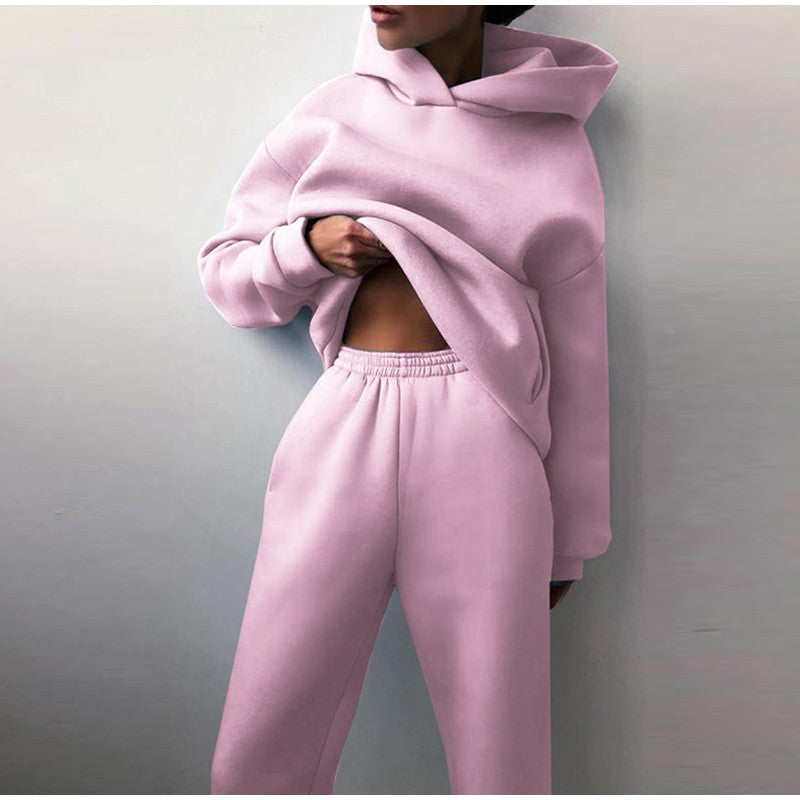 Survêtement femme confortable avec capuche – Ensemble jogging doux et chic