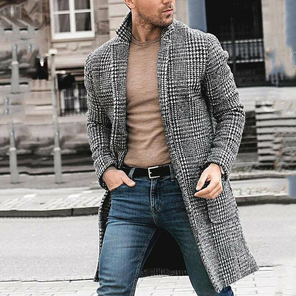 Manteau homme tendance – Manteau élégant en laine pour hiver chic et moderne