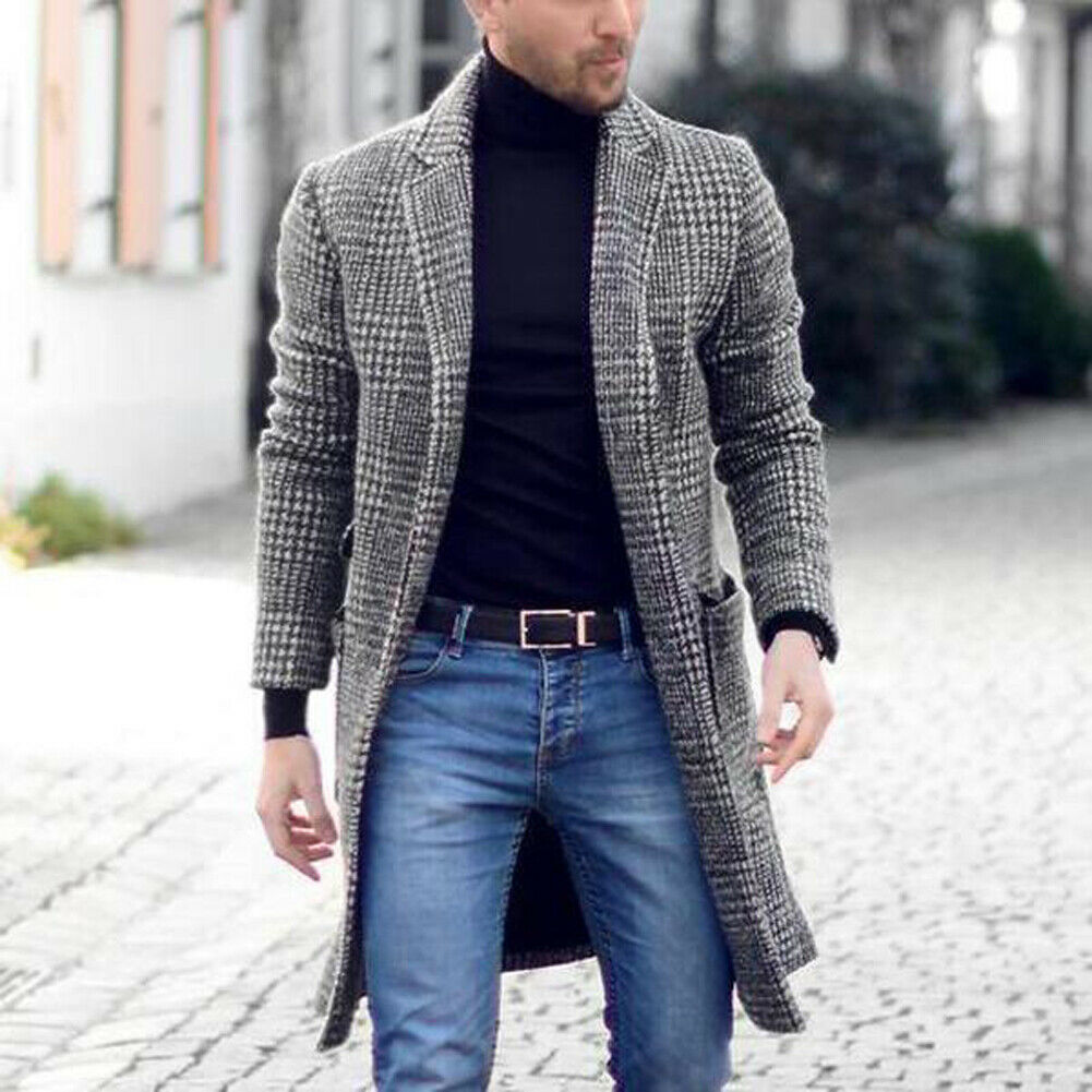 Manteau homme tendance – Manteau élégant en laine pour hiver chic et moderne