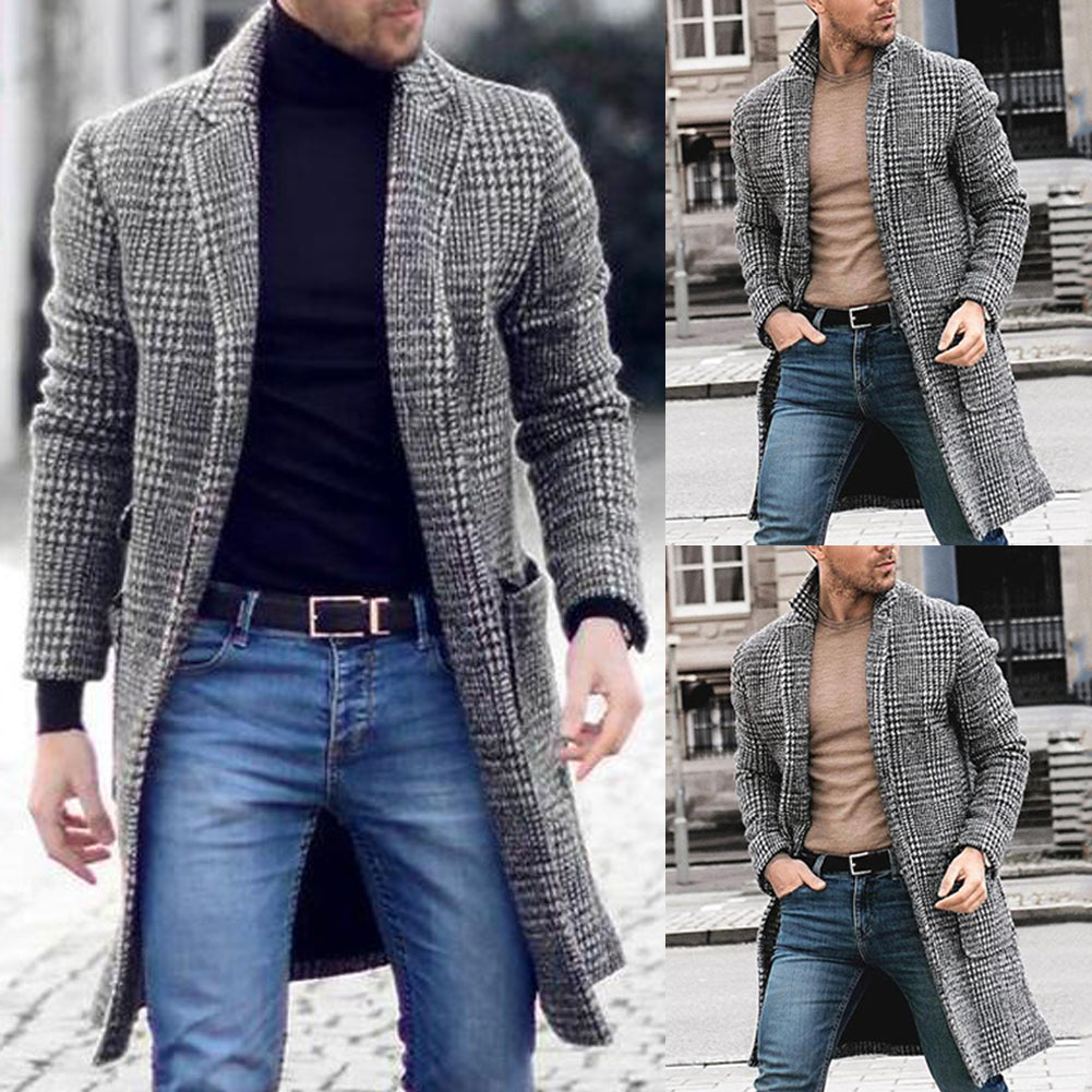 Manteau homme tendance – Manteau élégant en laine pour hiver chic et moderne