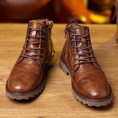 Bottes en cuir homme – Bottes à fermeture éclair élégantes et confortables