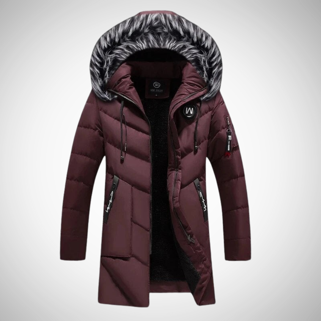 Manteau d'hiver homme – Veste chaude en laine avec capuche et coupe moderne