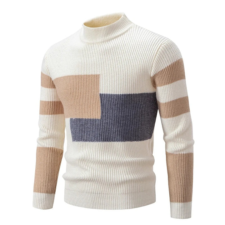 Pull en tricot homme – Pull chaud en laine doux et confortable pour hiver