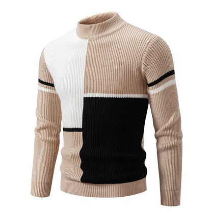 Pull en tricot homme – Pull chaud en laine doux et confortable pour hiver