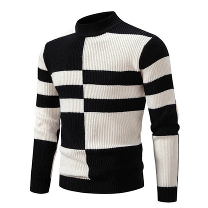 Pull en tricot homme – Pull chaud en laine doux et confortable pour hiver