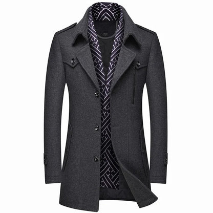 Manteau élégant homme – Veste chic en laine pour occasions formelles et décontractées