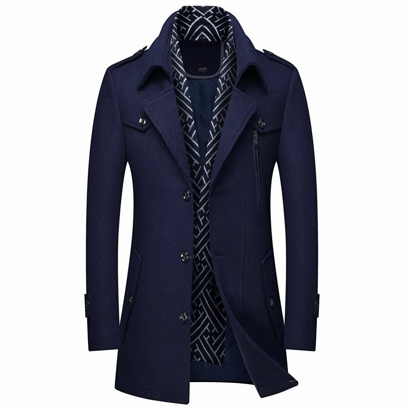 Manteau élégant homme – Veste chic en laine pour occasions formelles et décontractées